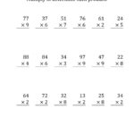 2 Digit Times One Digit Multiplication Worksheets
