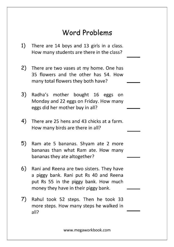 20 Math Worksheets Word Problems Free – Printable PDF Template 20 Math Worksheets Word Problems Free – Printable PDF Template