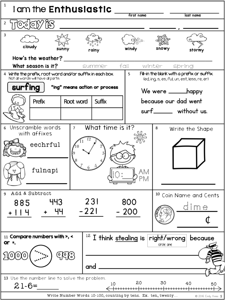 21 2Nd Grade Math Worksheets – Printable PDF Template 21 2Nd Grade Math Worksheets – Printable PDF Template