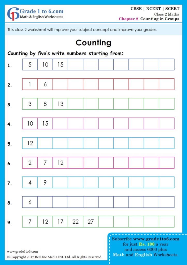 2nd Cbse Class 2 Maths Worksheets