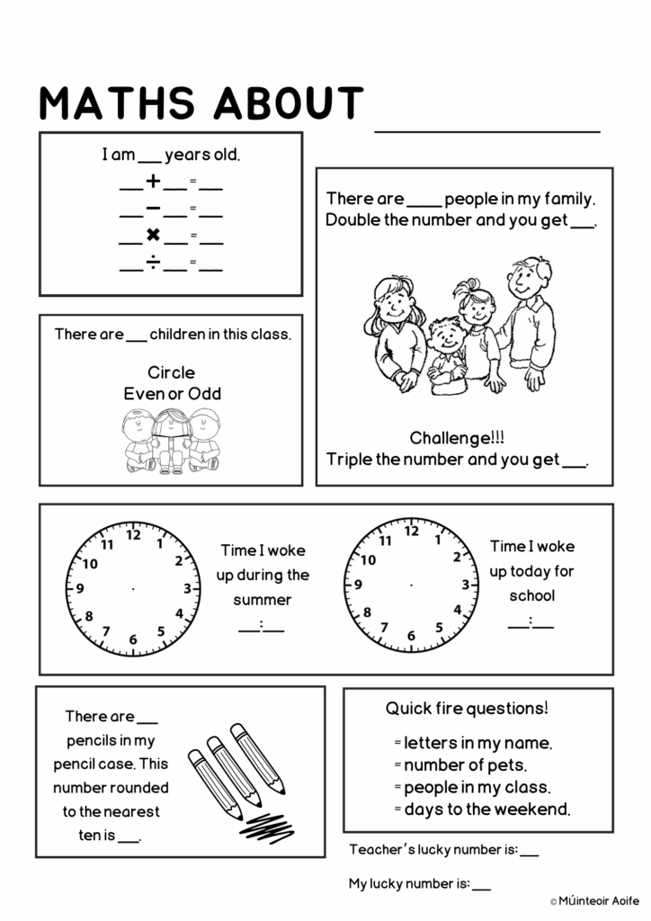 2nd Class Maths Worksheets Ireland