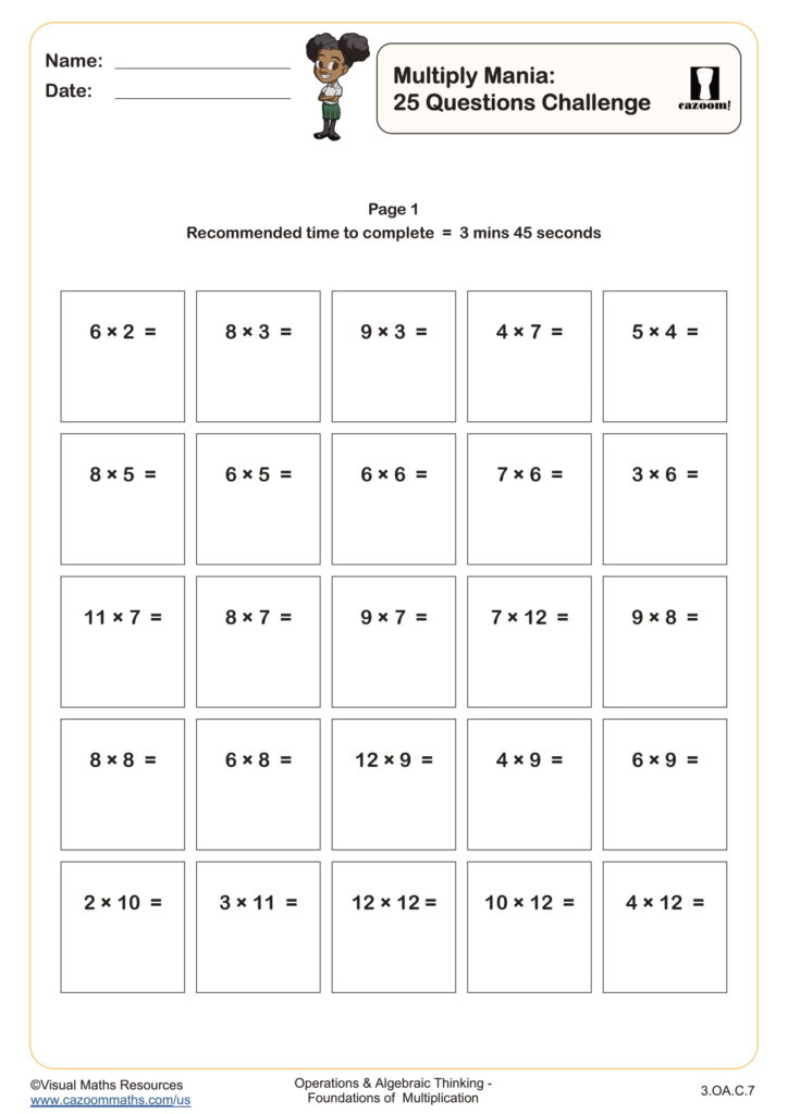 2nd Grade 3rd Grade Math Worksheets