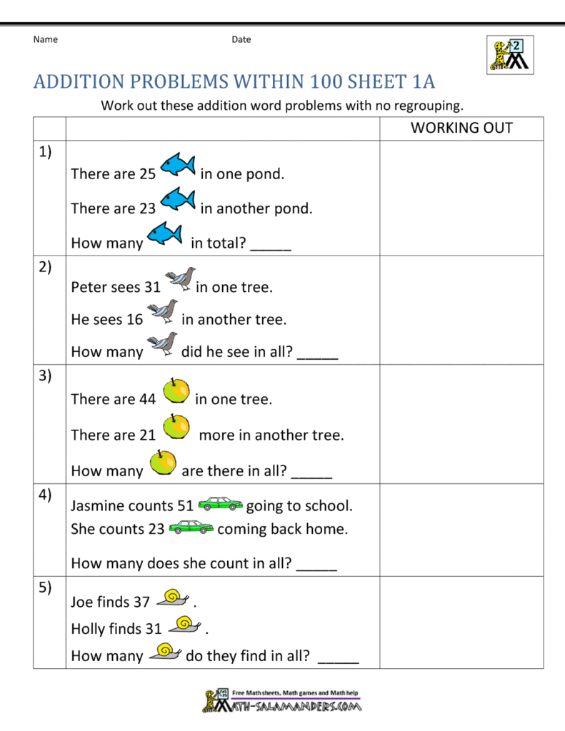 2nd Grade Addition and Subtraction Word Problems – Worksheets Library 2nd Grade Addition and Subtraction Word Problems - Worksheets Library