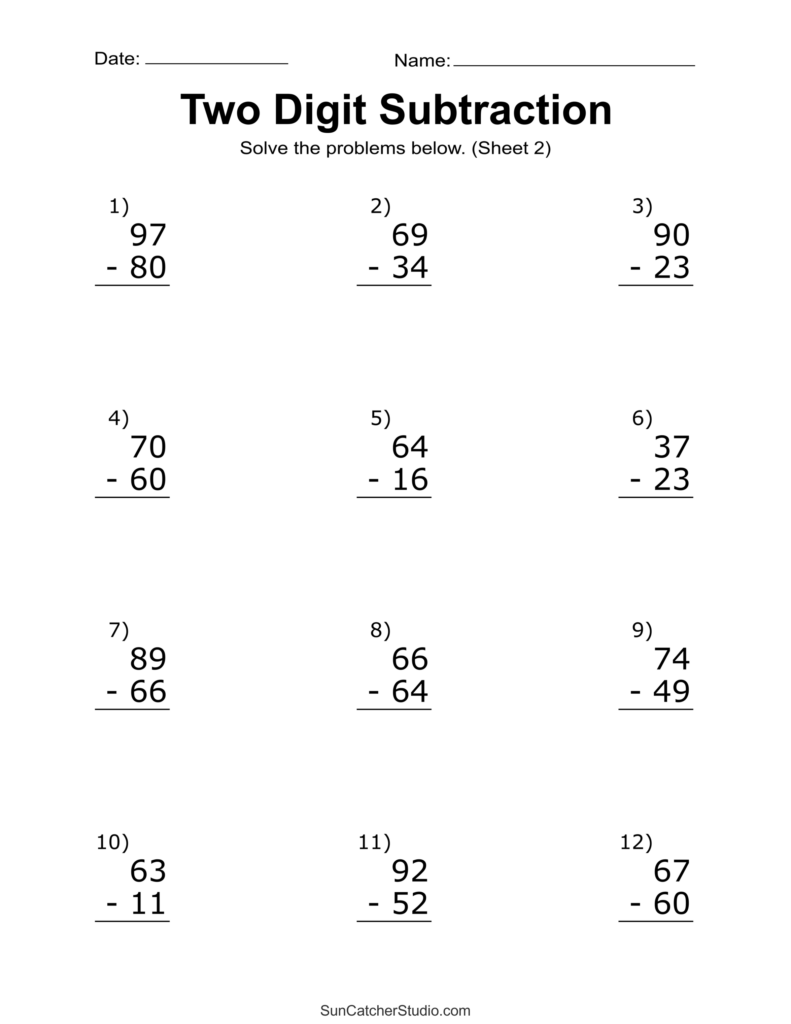 2nd Grade Math Drill Worksheets