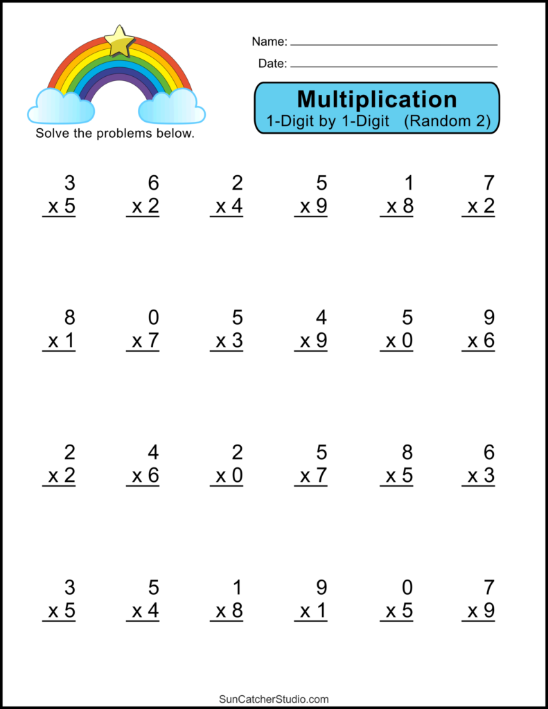 2nd Grade Math Fact Sheets