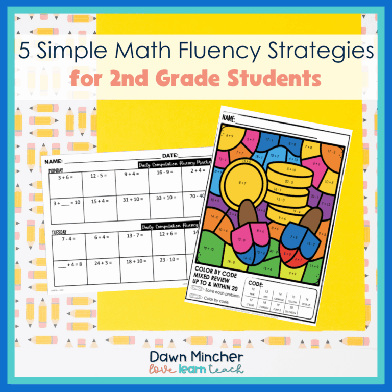 Engaging 2nd Grade Math Fluency Math Drills featuring colorful worksheets and strategies