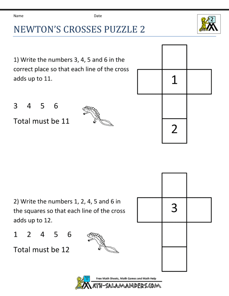 2nd Grade Math Puzzles - Worksheets Library