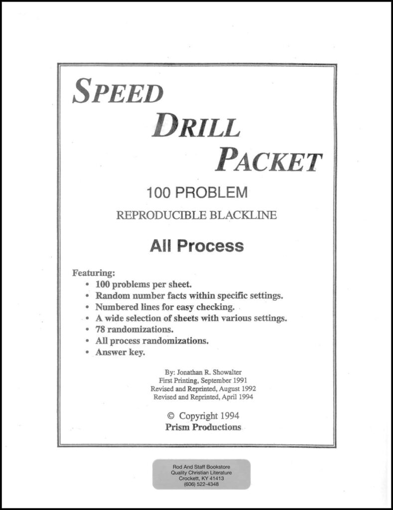 2nd Grade Math Speed Drill