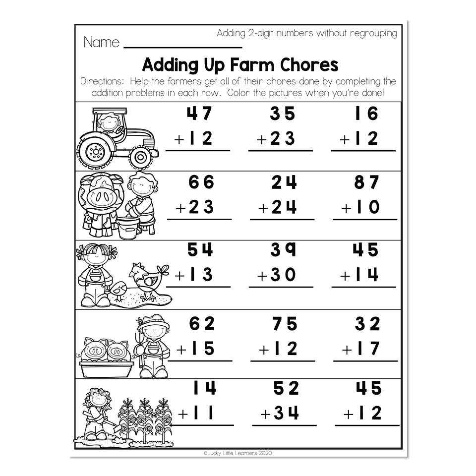 2nd Grade Math Worksheets – 2-Digit Addition Without Regrouping … 2nd Grade Math Worksheets - 2-Digit Addition Without Regrouping ...