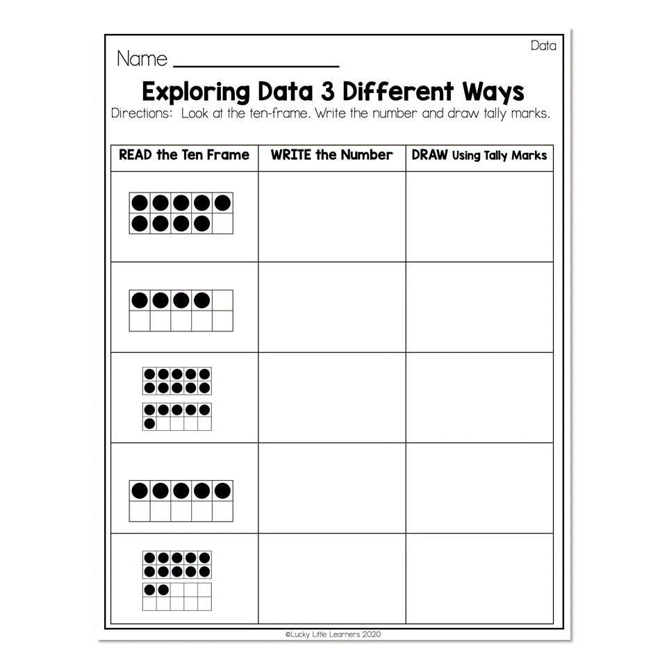 2nd Grade Math Worksheets – Exploring Data in 3 Ways Worksheet for 2nd graders to explore data through different methods