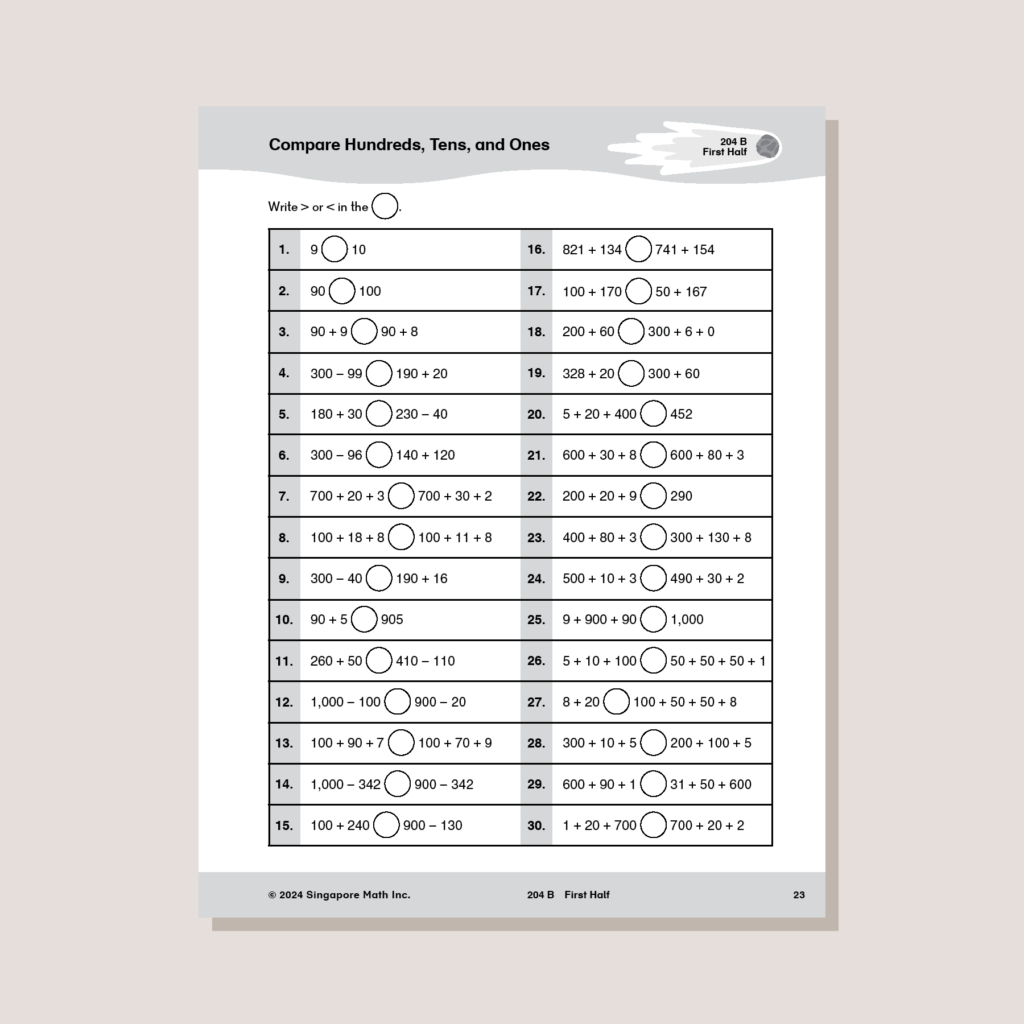 2nd Grade Singapore Math Worksheets Free