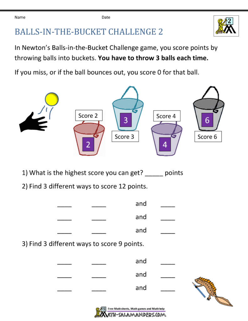 Engaging 2nd Grade Timed Math Sheets featuring various math problems for practice