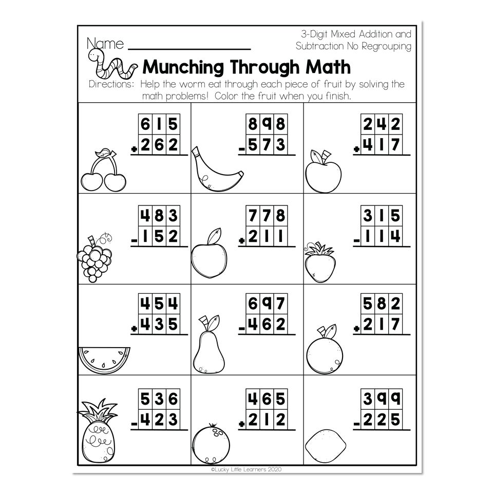 2nd to 3rd Grade Math Worksheets