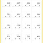 3 Digit By 1 Digit Multiplication Worksheets Printable
