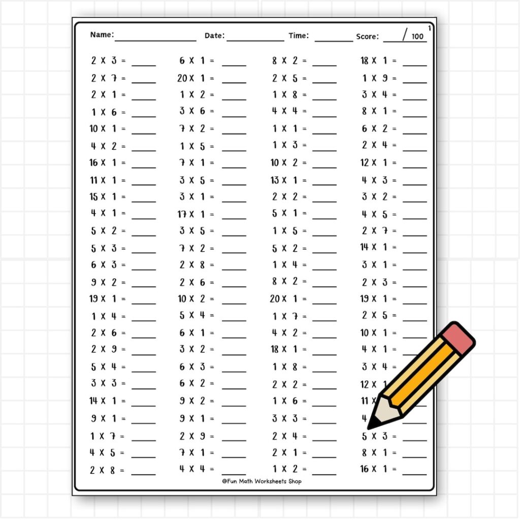 30 Printable Multiplication Worksheets, Fill in the Blanks – Numbers 1 … 30 Printable Multiplication Worksheets, Fill in the Blanks - Numbers 1 ...