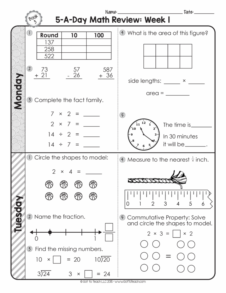 3rd Grade Math Blank Worksheets