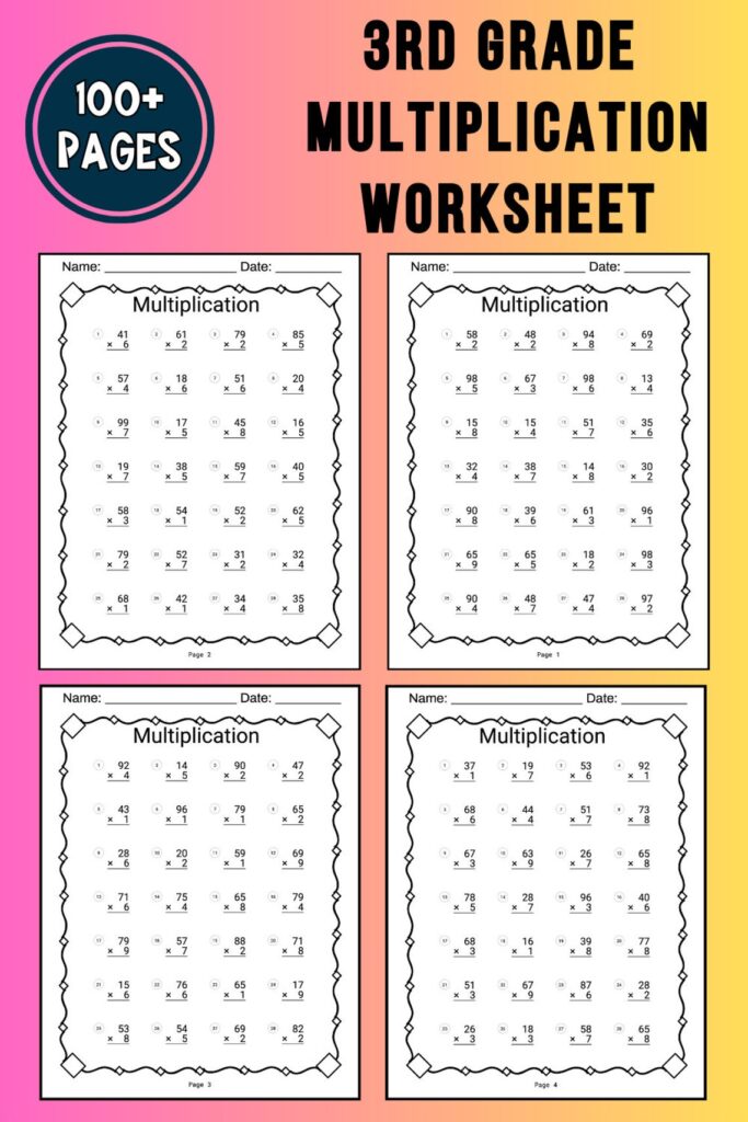 3rd Grade Math Multiplication Worksheet Chart Multiplication Table … 3rd Grade Math Multiplication Worksheet Chart Multiplication Table ...