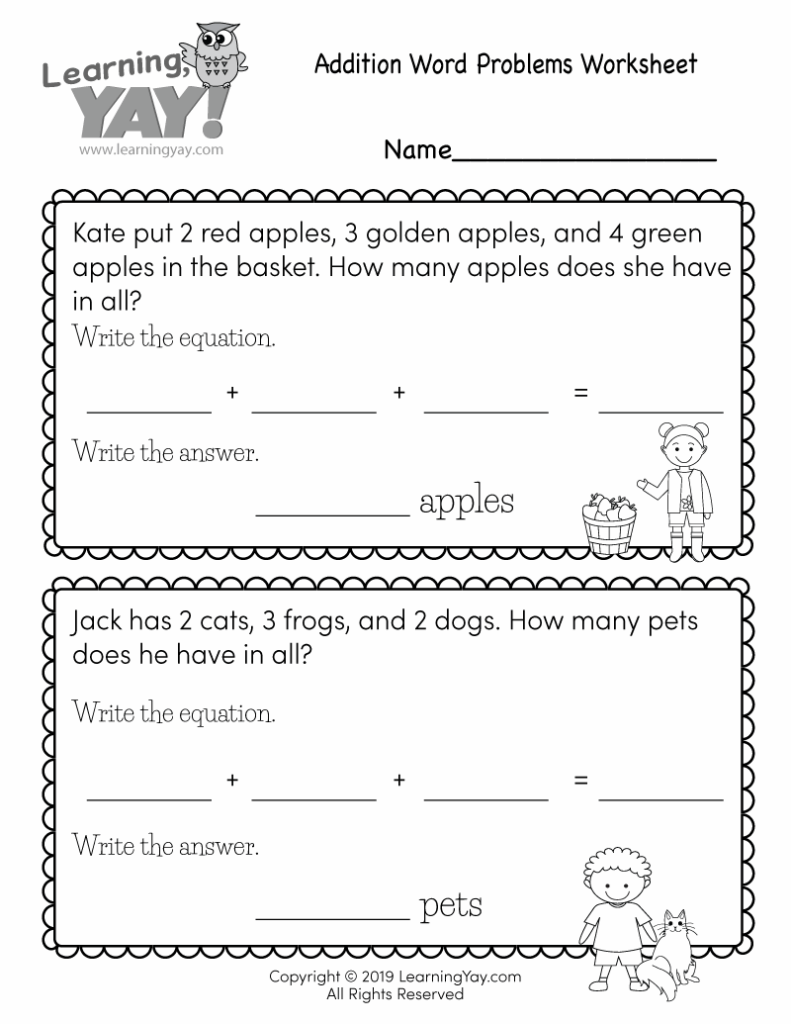 3rd Grade Math Word Problems Worksheet - Worksheets Library