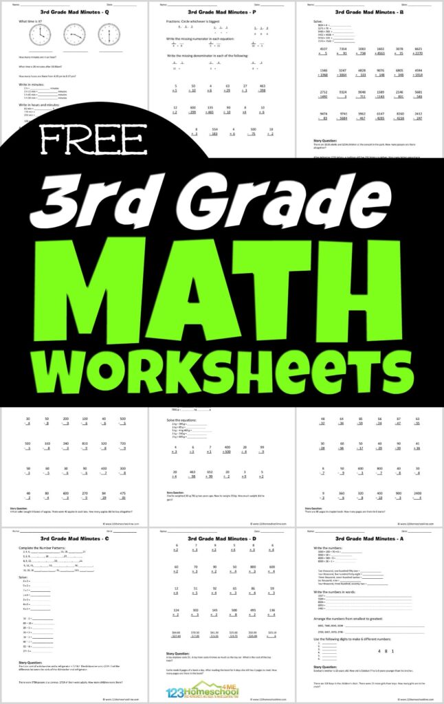 3rd Grade Math Worksheets Multiplication