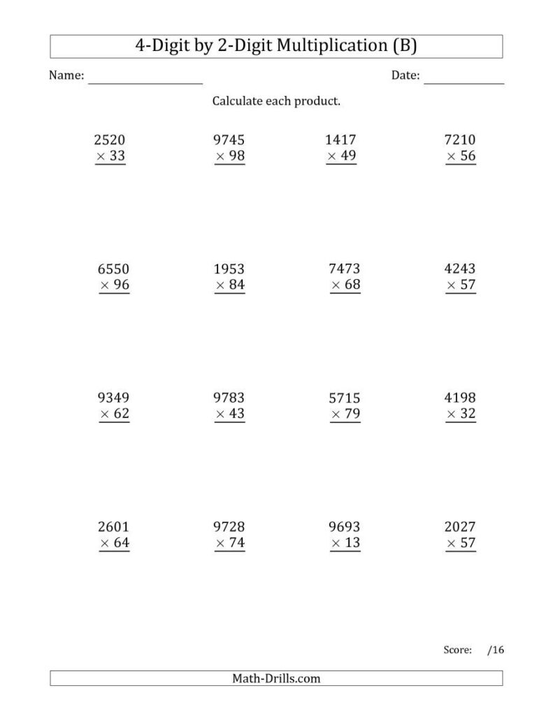 4 By 2 Multiplication Worksheet – 4 By 2 Digit Multiplication Worksheets – Printable Worksheets 4 By 2 Multiplication Worksheet - 4 By 2 Digit Multiplication Worksheets - Printable Worksheets
