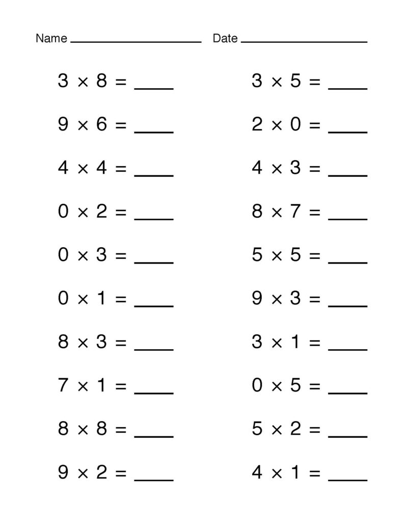 4th Grade Math Worksheets Multiplication – prntbl … 4th Grade Math Worksheets Multiplication - prntbl ...
