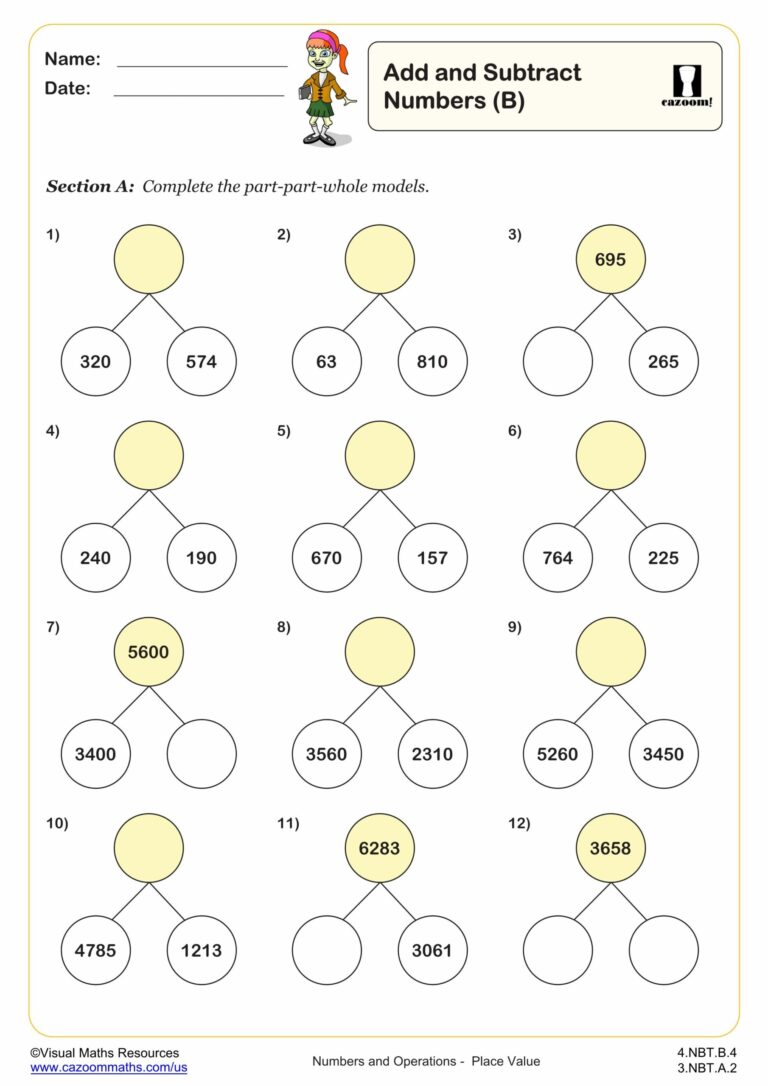 4th Grade Math Worksheets With Answer Key - 4th grade addition worksheets