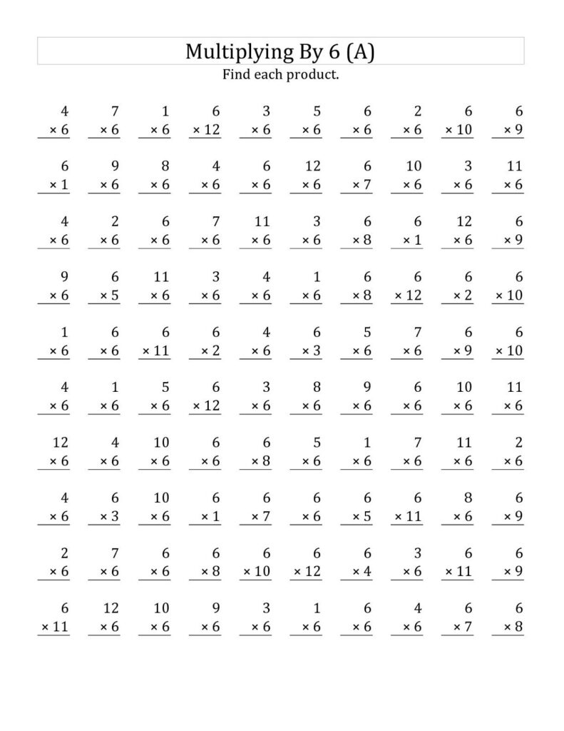 6 Times Table Worksheets | Activity Shelter 6 Times Table Worksheets | Activity Shelter