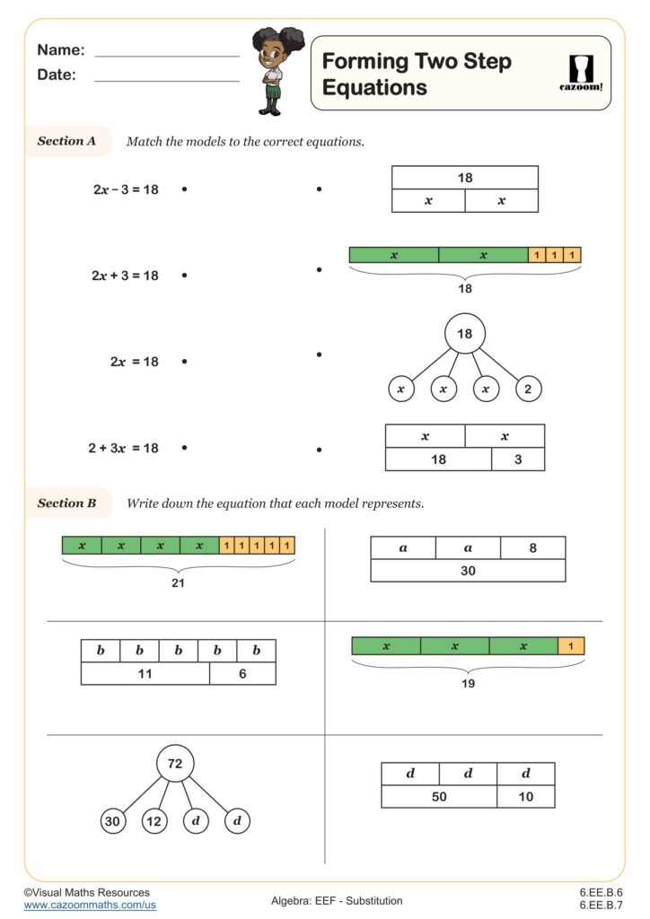 6th Grade Math Worksheets With Answers - algebra worksheets with answers