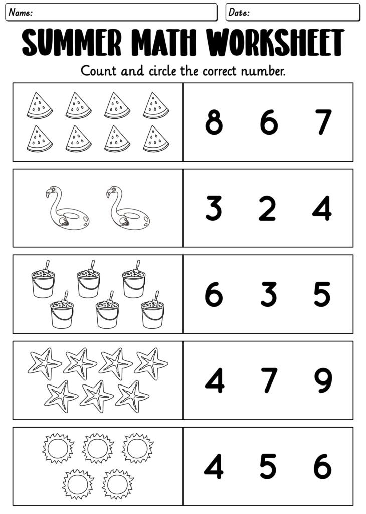 8 Best Images of Free Printable Summer Math Packets – Pre-K Worksheets … 8 Best Images of Free Printable Summer Math Packets - Pre-K Worksheets ...