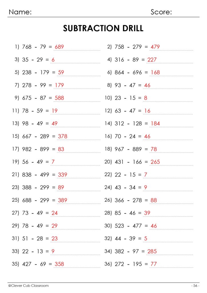 Addition Subtraction with Regrouping Worksheets | 2 & 3 Digit Math … Addition Subtraction with Regrouping Worksheets | 2 & 3 Digit Math ...