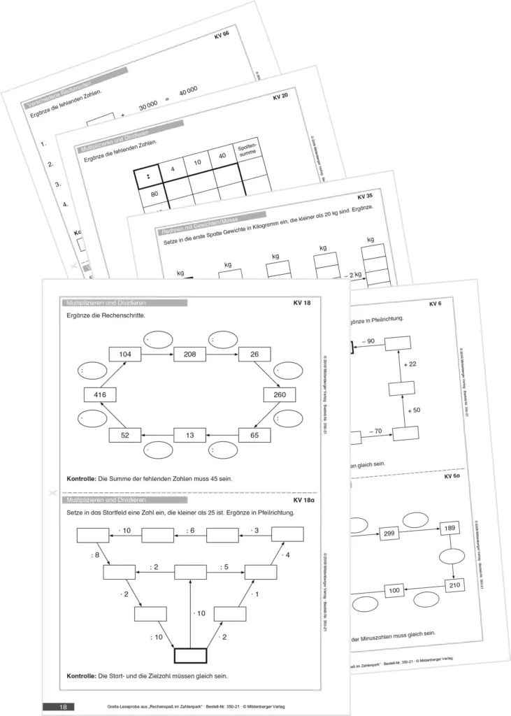 Arbeitsblätter Mathematik Kostenlos Zum Ausdrucken