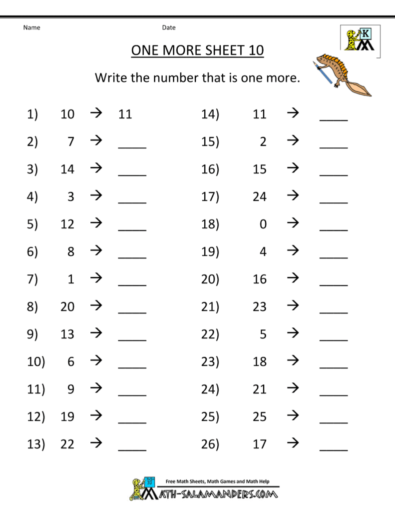 Basic Math Sheets to Print