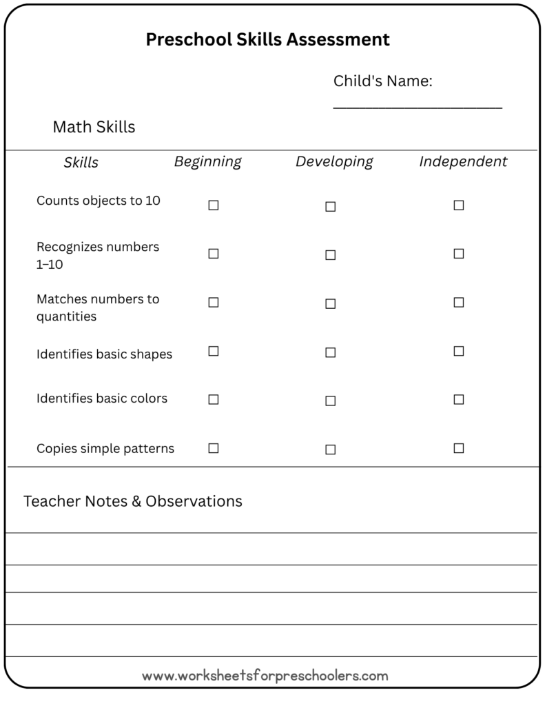 Basic Math Skills Practice Worksheets