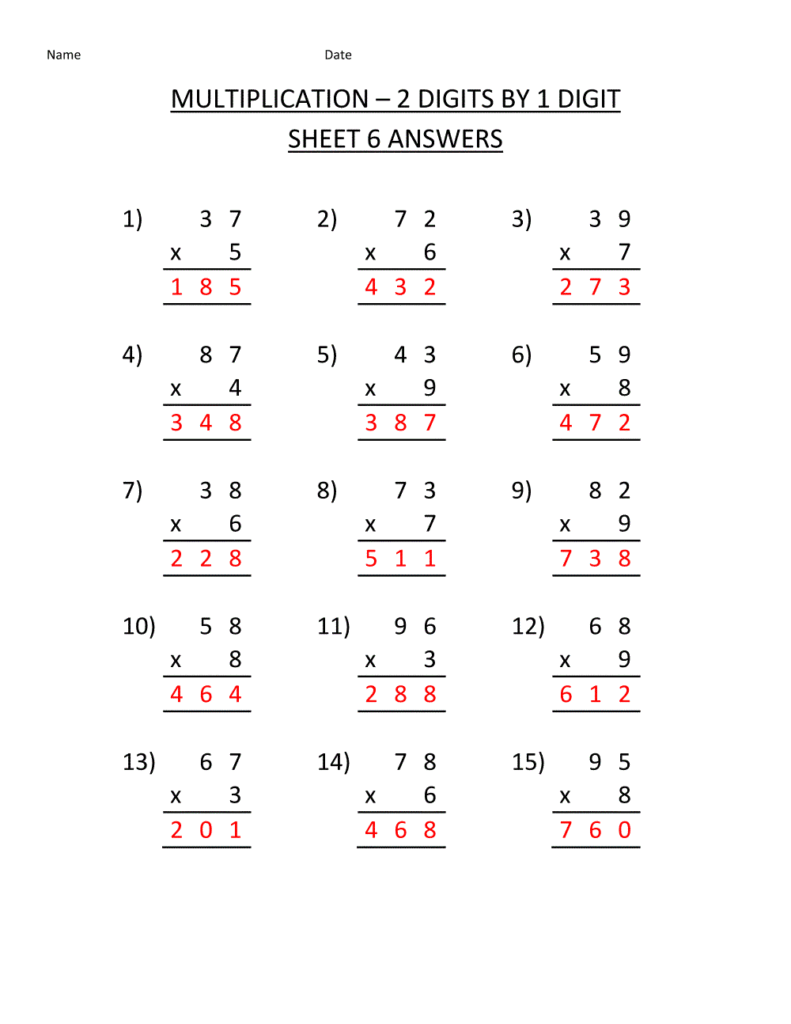 Basic Math Worksheets With Answers Basic Math Worksheets With Answers