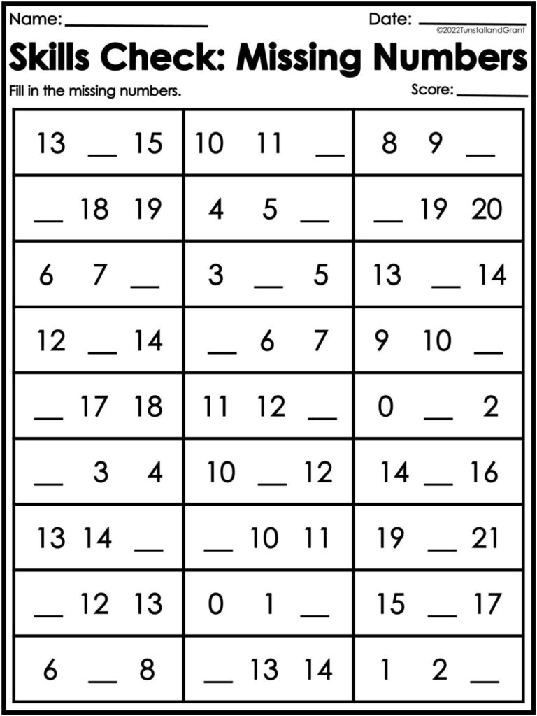 Basic Skill Practice Worksheet Math
