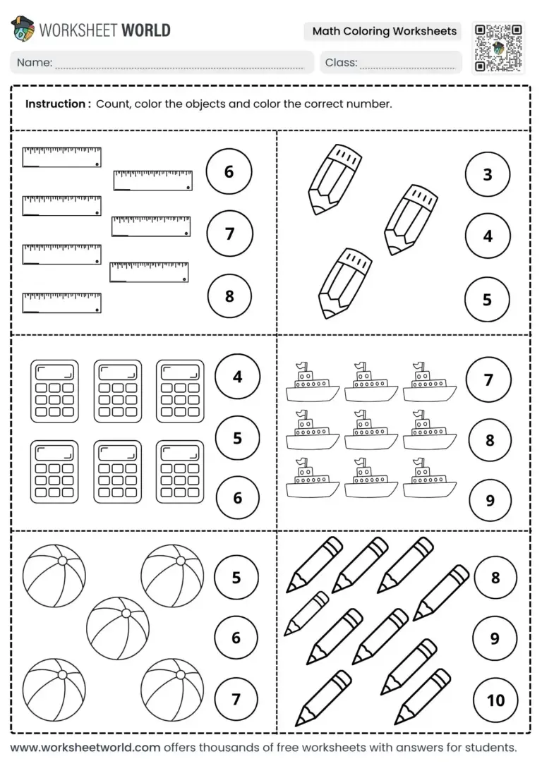 Basic Skills Worksheets For Math - math coloring worksheets