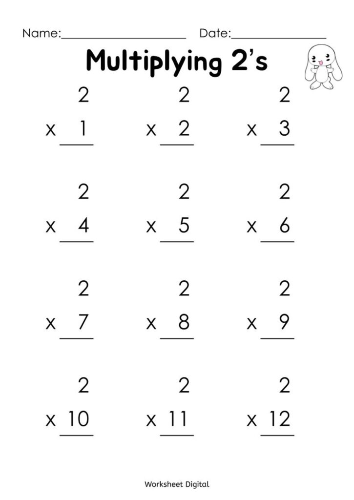 Beginner Multiplication Worksheets For Kindergarten - Printable Multiplication, Multiplying Worksheets, Numbers 1 - 12 for ...