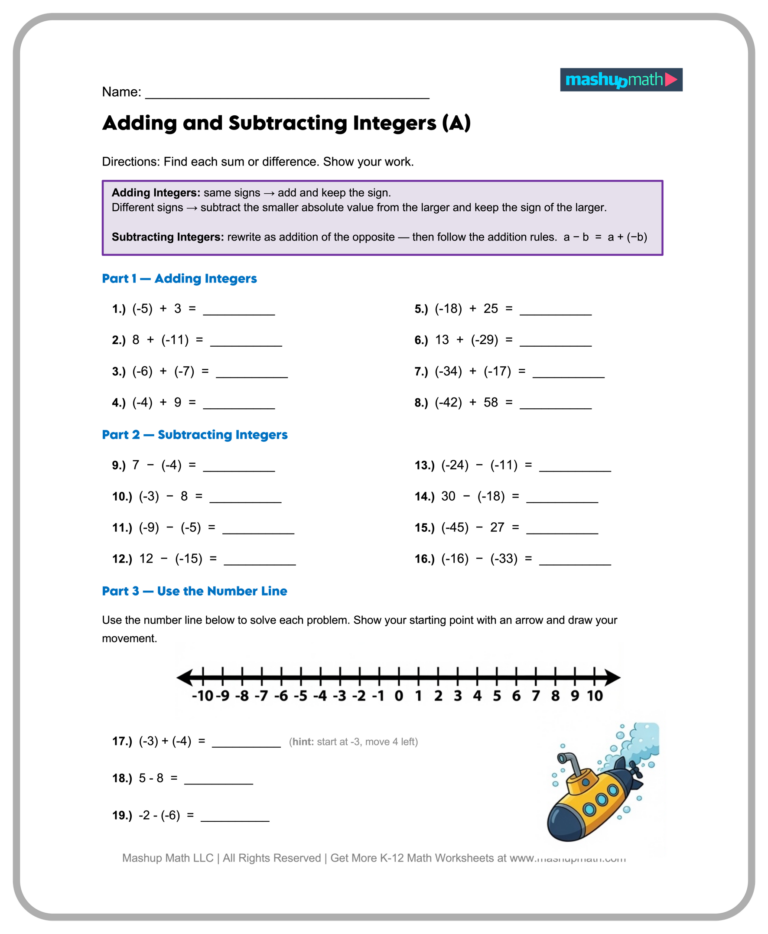 Big Maths Beat That Worksheets To Print - 7th grade math worksheets free