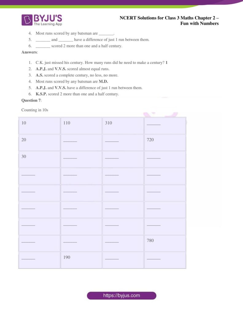 Cbse Class 3 Maths Worksheets Free Download