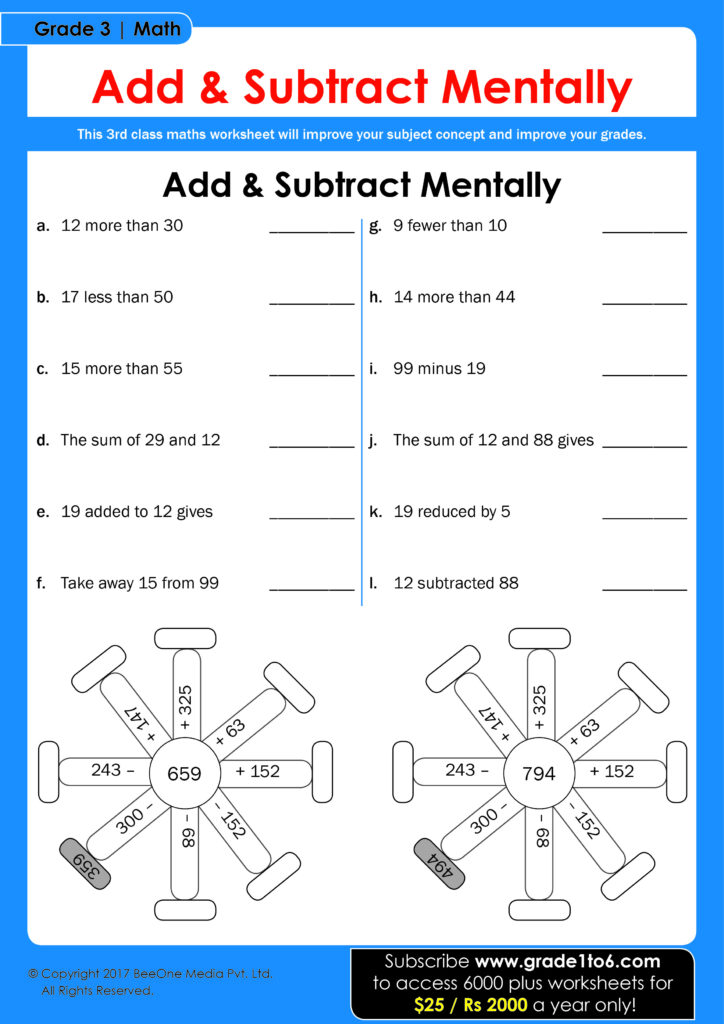 CBSE Class 3 Maths Worksheets | Grade1to6.com CBSE Class 3 Maths Worksheets | Grade1to6.com
