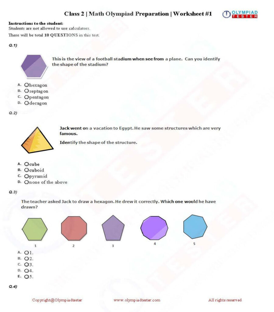 Class 2 IMO (International Maths Olympiad) Topper's guide – Olympiad tester