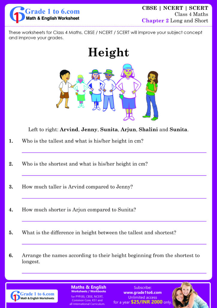 Class 4 Cbse Maths Worksheet