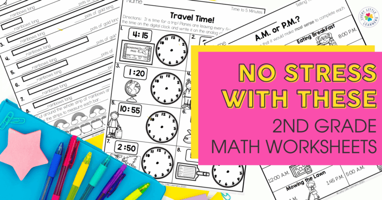 Cute Worksheet For Second Grade Math - no stress with these 2nd grade math worksheets