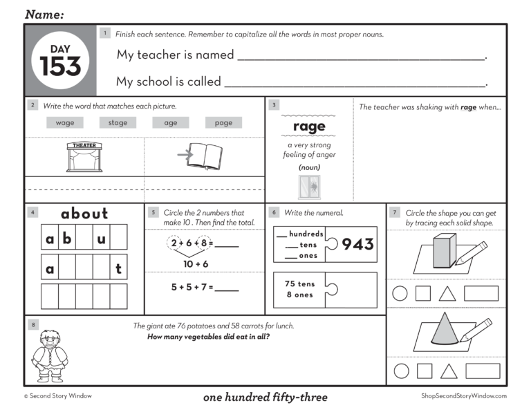 Daily Math Worksheets For 2nd Grade - 2nd grade morning work term 4 daily math and ela spiral review copy