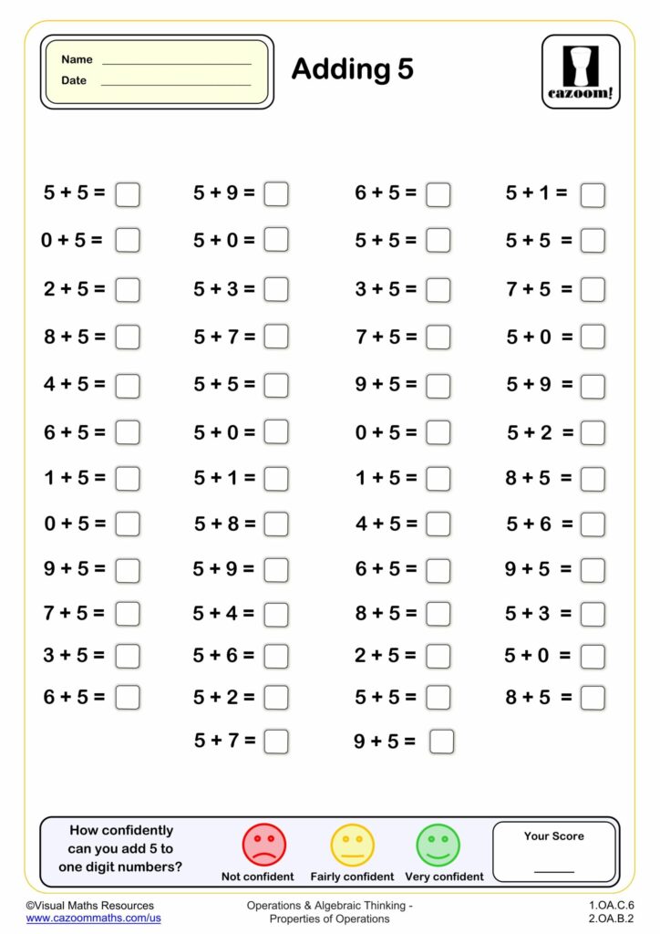 Different Properties Of Math Worksheets