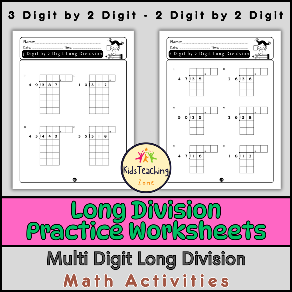 Double and Triple Digit Multiplication & Long Division Practice … Double and Triple Digit Multiplication & Long Division Practice ...