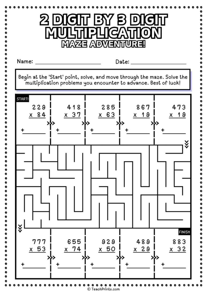 Double And Triple Digit Multiplication Worksheets – Free 2 Digit by 3 Digit Multiplication Worksheets – Teach Prints Double And Triple Digit Multiplication Worksheets - Free 2 Digit by 3 Digit Multiplication Worksheets - Teach Prints