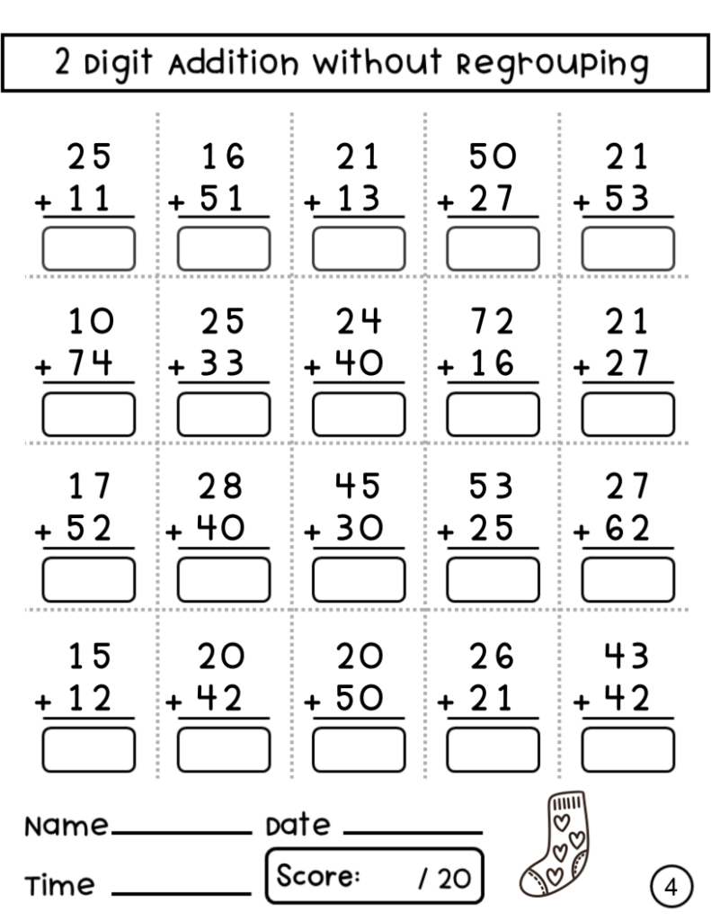 Double Digit Addition without Regrouping Worksheets | Math worksheets … Double Digit Addition without Regrouping Worksheets | Math worksheets ...