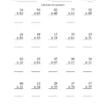 Double Digit Math Multiplication Worksheets