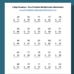 Double Digit Multiplication Free Worksheets